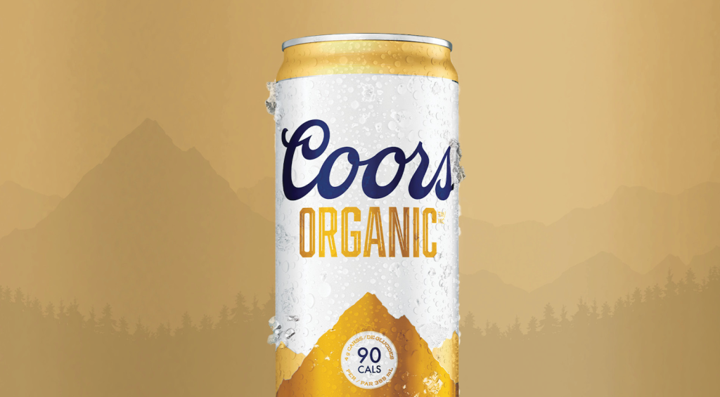 Coors Organic can of beer - 90 calories