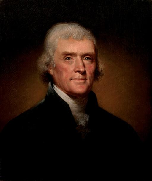 Painting of former US President Thomas Jefferson